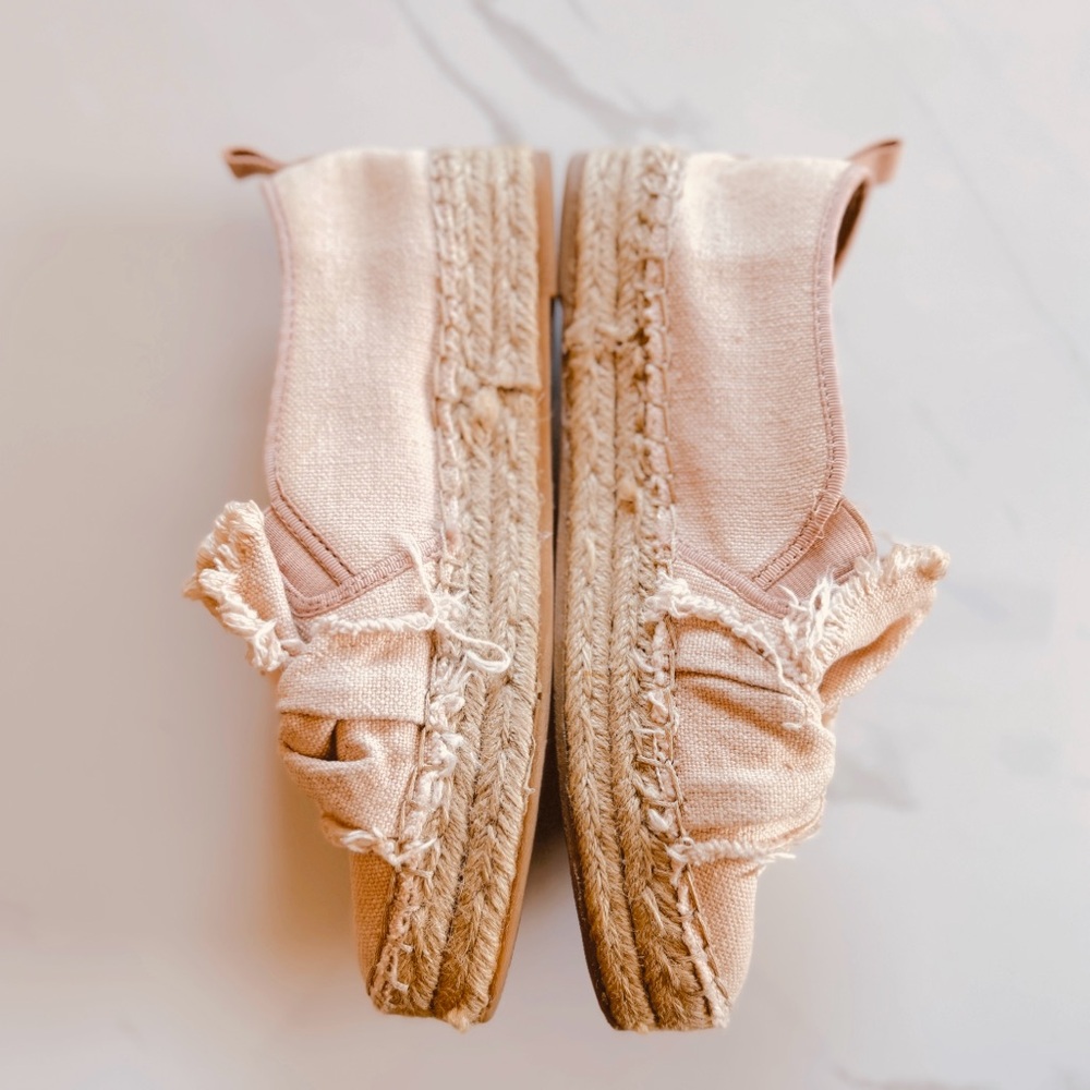 Sam Edelman Blush Bow Espadrille Flats Loafers - Picture 3 of 6